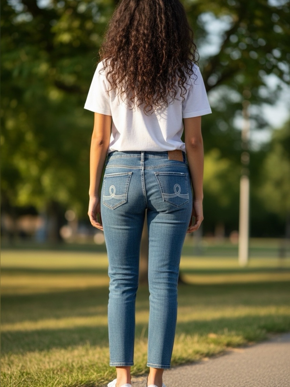 Seven7 Blue Ankle Jeans